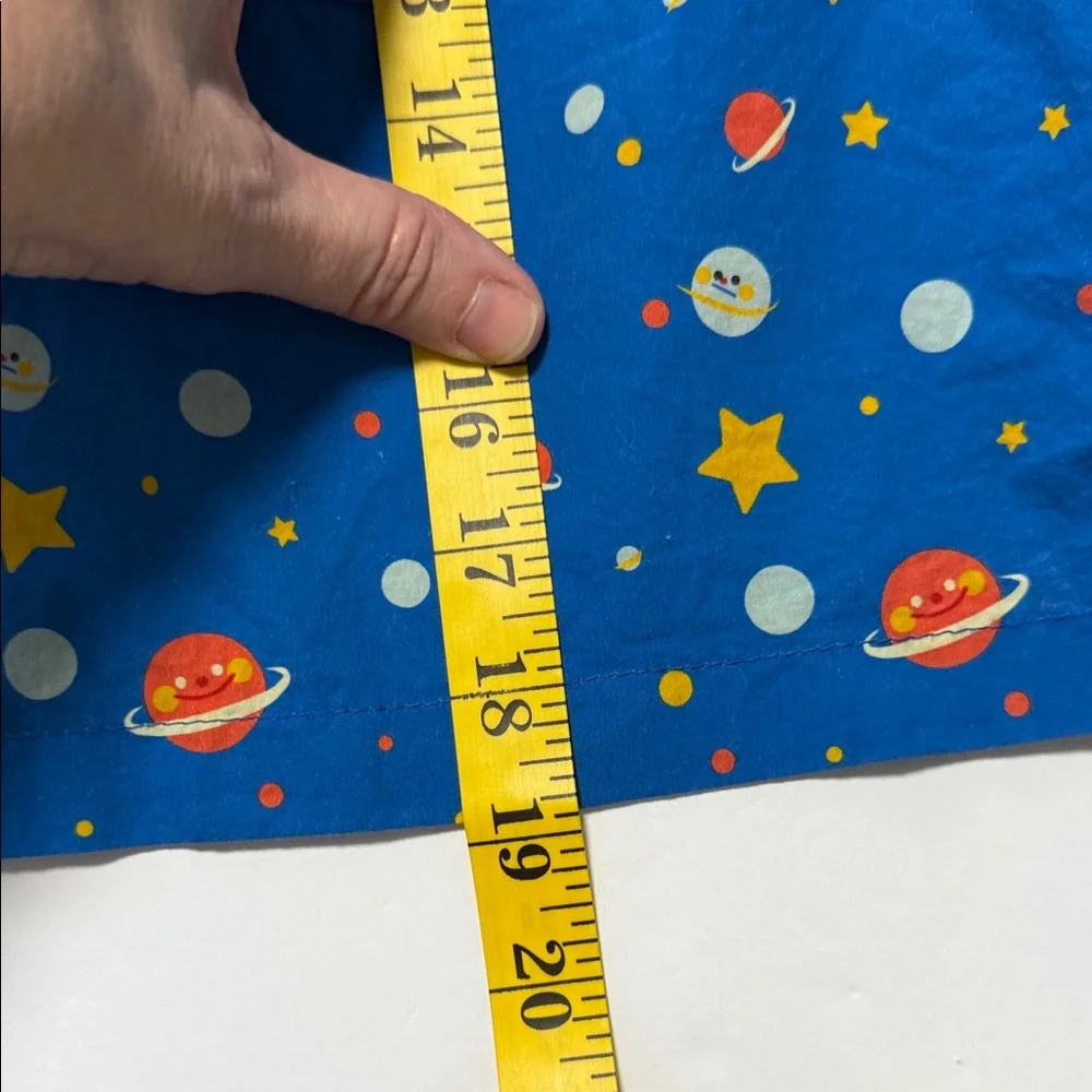 Lily Liliuhms Kids Unisex Blue Cosmic Button Down Shirt EUC Unique Eye-Catching